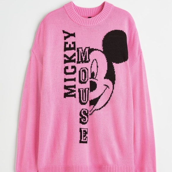 H&M Pink Mickey Mouse Sweater - Picture 1 of 10